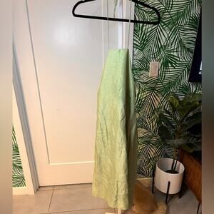 NWT Gianfranco Ferre Linen Halter Midi Dress Sz 10
